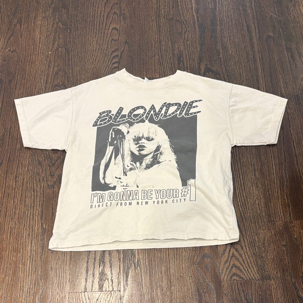 Zara Girl’s Blondie Cream Graphic Tee Size 6-7